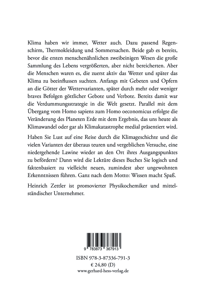 Weitere Ansicht: Vom Klimawandel zur Volksverdummung | Heinrich Zettler