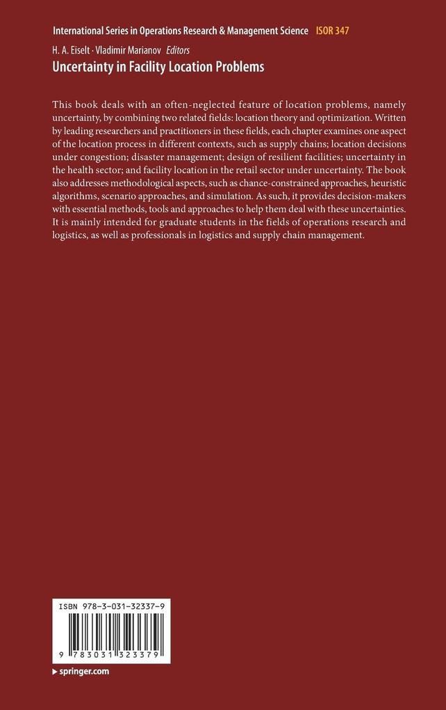 Weitere Ansicht: Uncertainty in Facility Location Problems