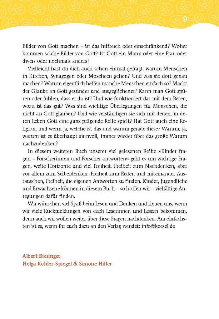 Weitere Ansicht: Was bringt's, an Gott zu glauben? | Claudia Guggemoos, Edeltraud Gaus, Daniela Blum, Friedrich Schweitzer, Dominik Blum