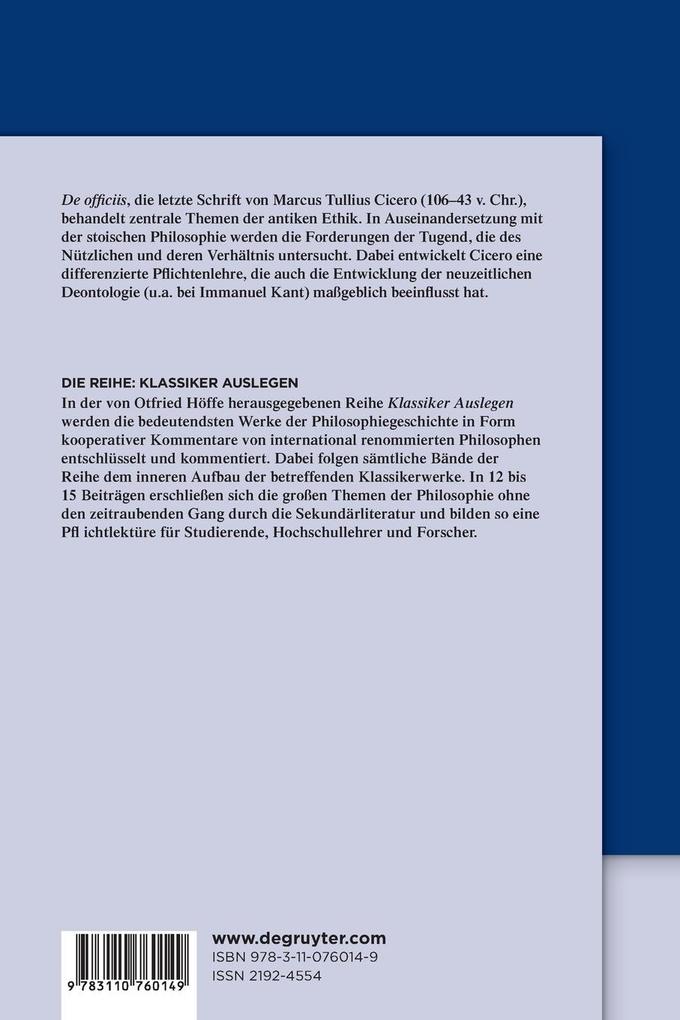 Weitere Ansicht: Cicero: De officiis