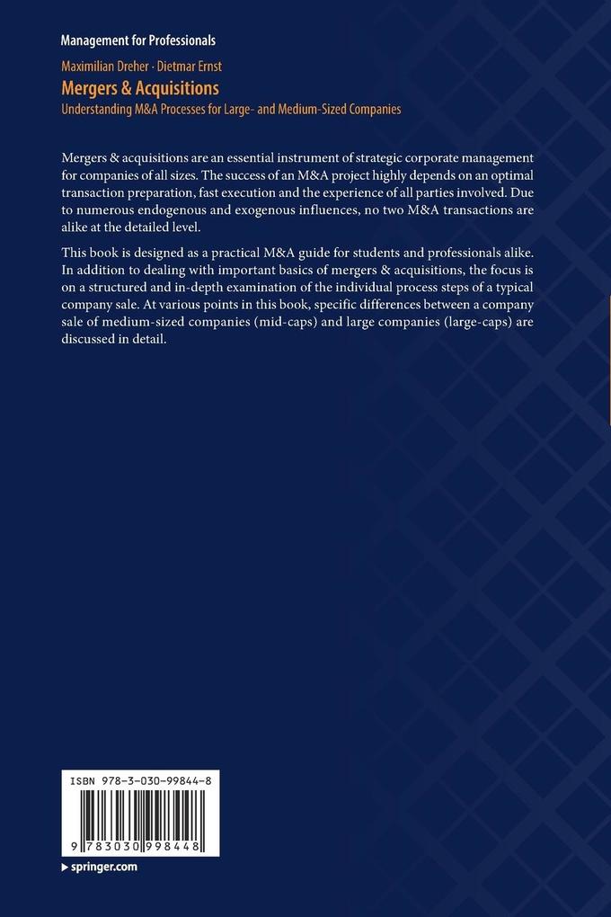 Weitere Ansicht: Mergers & Acquisitions | Maximilian Dreher, Dietmar Ernst
