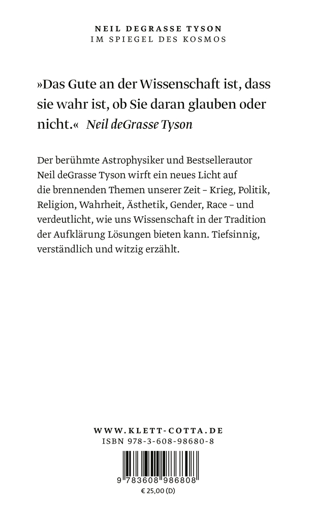 Weitere Ansicht: Im Spiegel des Kosmos | Neil Degrasse Tyson