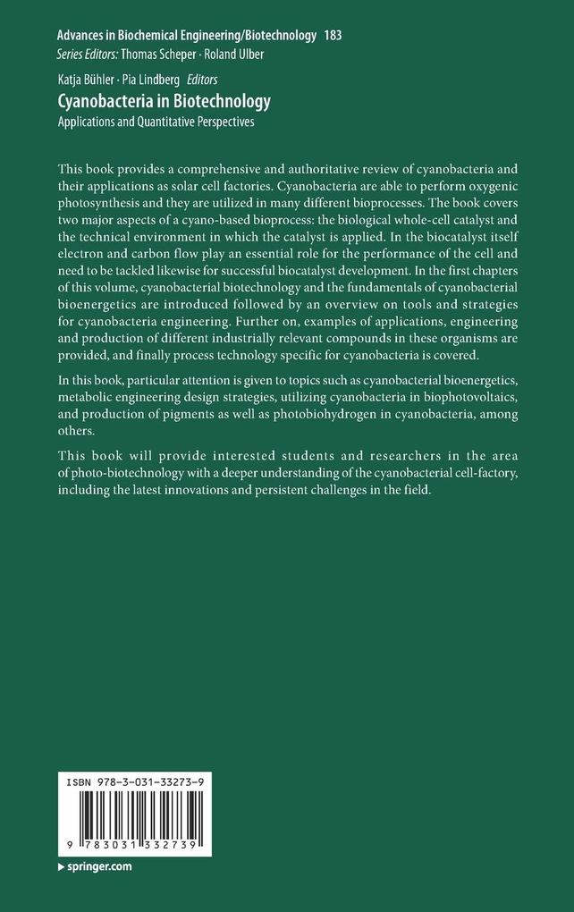 Weitere Ansicht: Cyanobacteria in Biotechnology