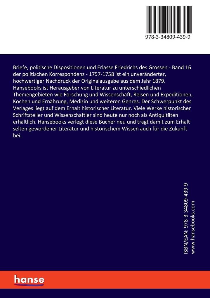 Weitere Ansicht: Briefe, politische Dispositionen und Erlasse Friedrichs des Grossen | Berthold Volz