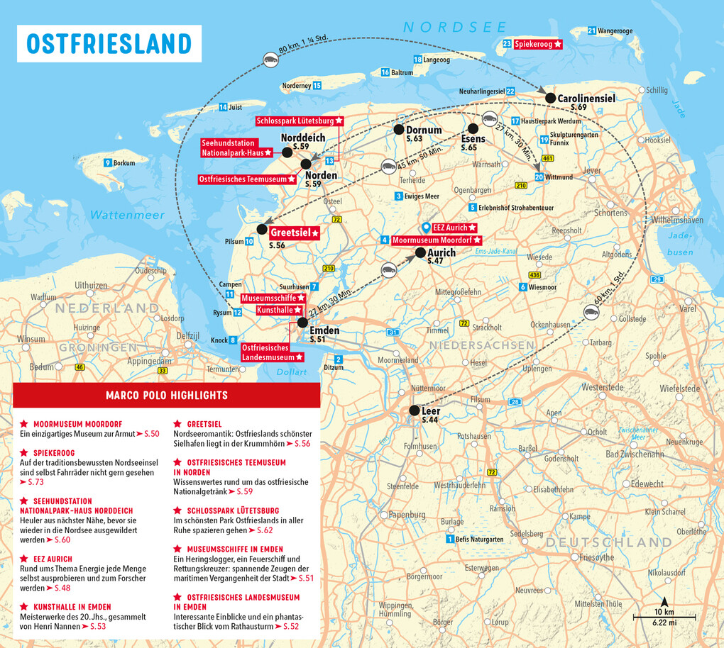 Weitere Ansicht: MARCO POLO Reiseführer Ostfriesland, Nordseeküste Niedersachsen, Helgoland | Maria Berentzen, Klaus Bötig