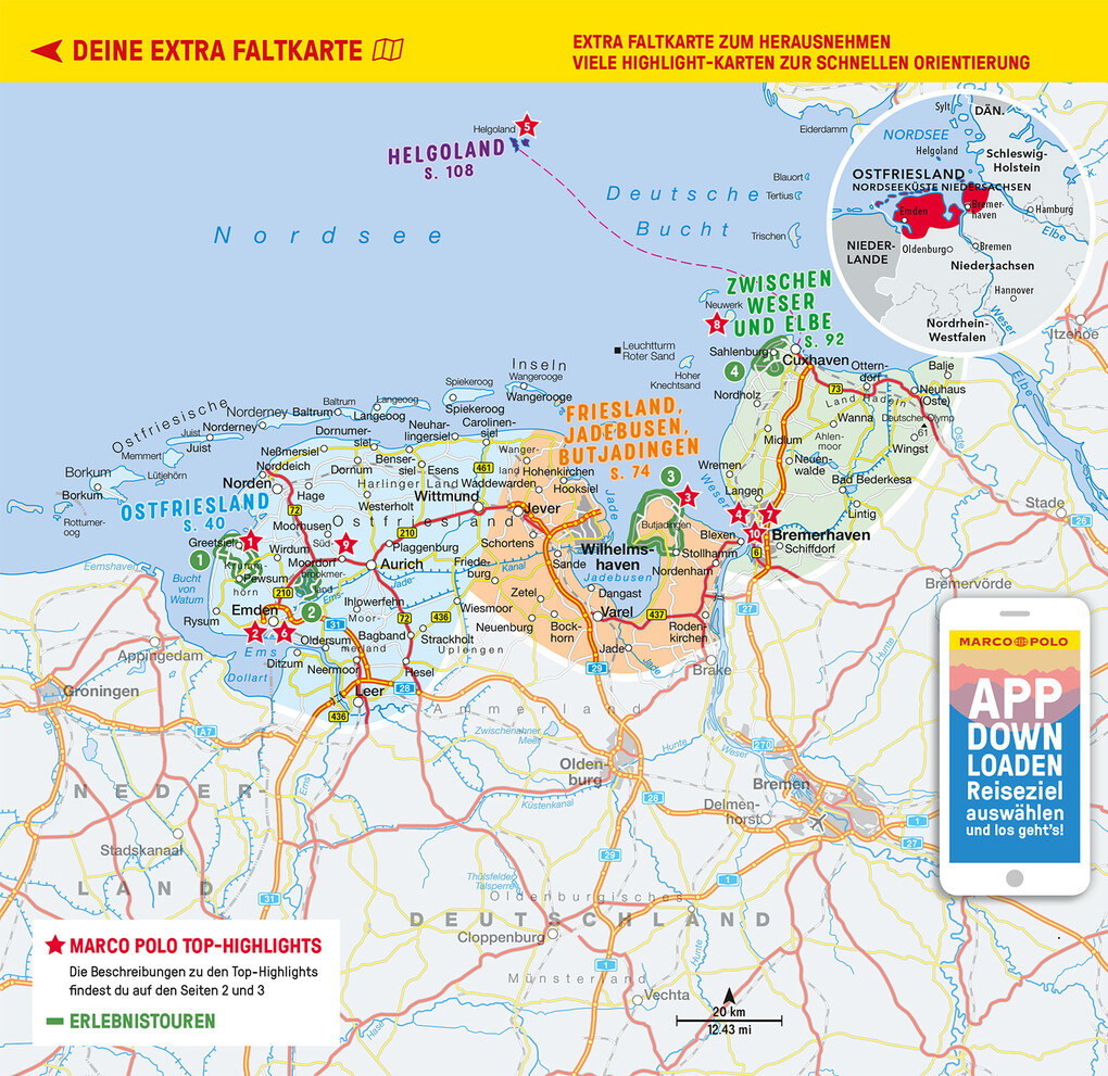 Weitere Ansicht: MARCO POLO Reiseführer Ostfriesland, Nordseeküste Niedersachsen, Helgoland | Maria Berentzen, Klaus Bötig
