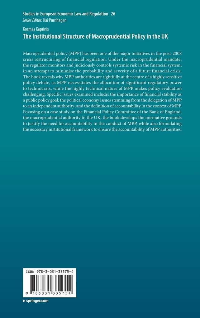Weitere Ansicht: The Institutional Structure of Macroprudential Policy in the UK | Kosmas Kaprinis