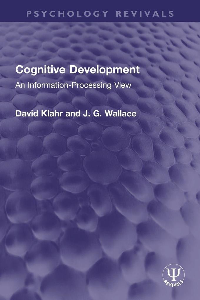 Produktbild: Cognitive Development | David Klahr, J. G. Wallace