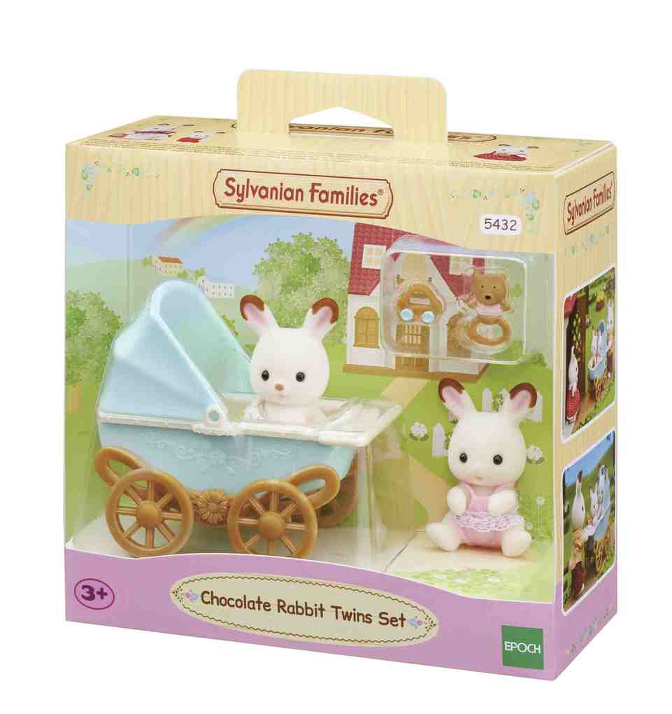 Produktbild: Sylvanian Families - Schokoladenhasen Zwillinge mit Kinderwagen