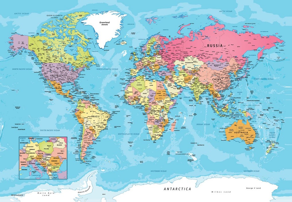 Weitere Ansicht: Map of the World Tin