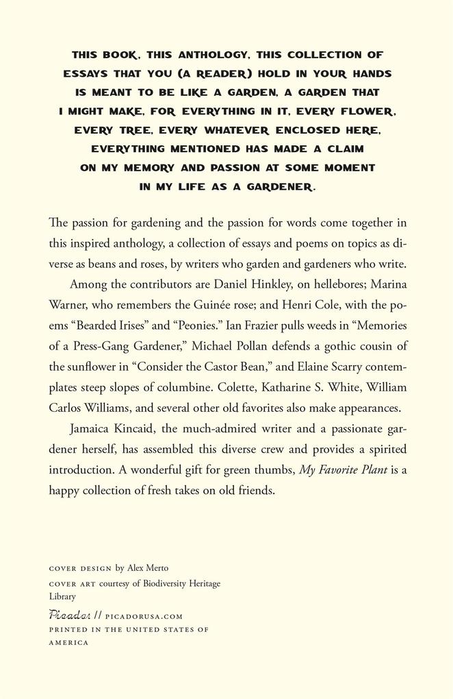 Weitere Ansicht: My Favorite Plant | Jamaica Kincaid