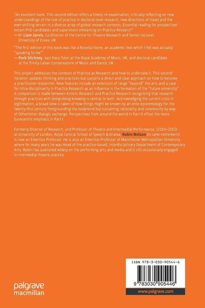 Weitere Ansicht: Practice as Research in the Arts (and Beyond) | Robin Nelson