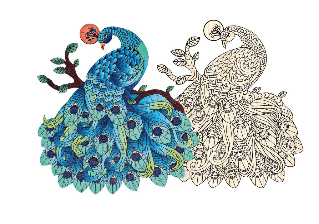 Weitere Ansicht: Philos 9081 - Artefakt Holzpuzzle 2in1 Pfau