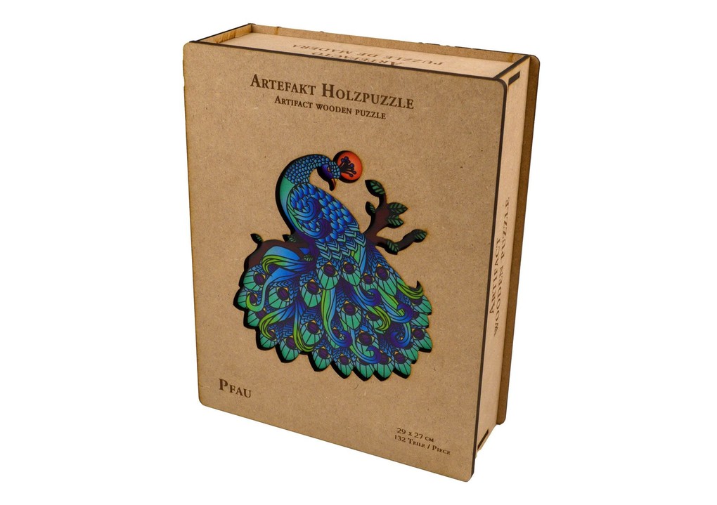 Weitere Ansicht: Philos 9081 - Artefakt Holzpuzzle 2in1 Pfau