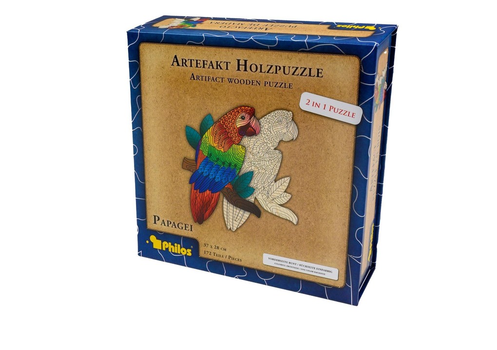 Weitere Ansicht: Philos 9082 - Artefakt Holzpuzzle 2in1 Papagei