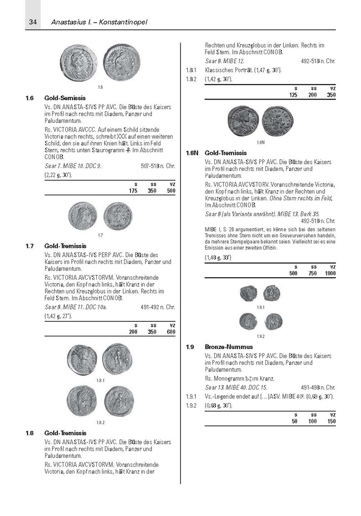 Weitere Ansicht: Die Münzen des Byzantinischen Reiches 491-1453 | Andreas Urs Sommer
