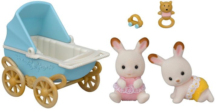 Weitere Ansicht: Sylvanian Families - Schokoladenhasen Zwillinge mit Kinderwagen