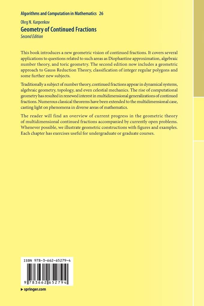 Weitere Ansicht: Geometry of Continued Fractions | Oleg N. Karpenkov