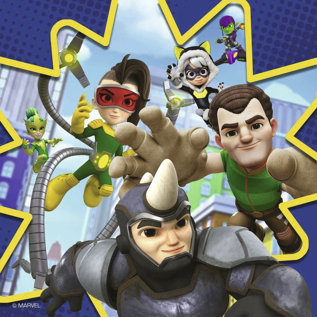 Weitere Ansicht: Kinderpuzzle 3x49 Teile - Spider-Man - Spideys Abenteuer