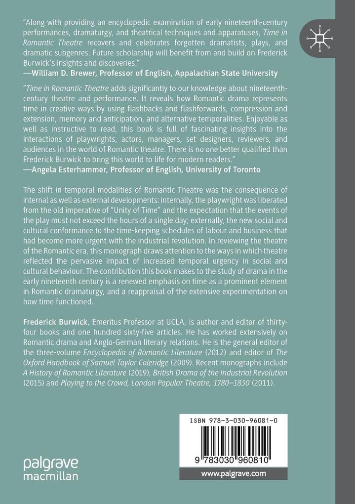 Weitere Ansicht: Time in Romantic Theatre | Frederick Burwick