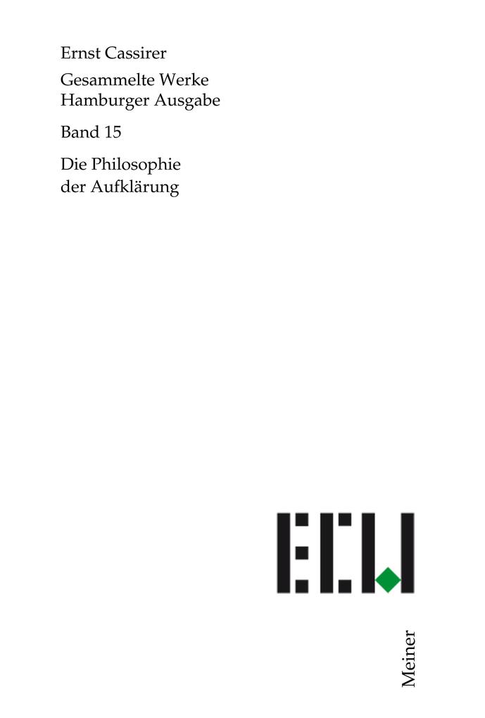 Produktbild: Die Philosophie der Aufklärung | Ernst Cassirer