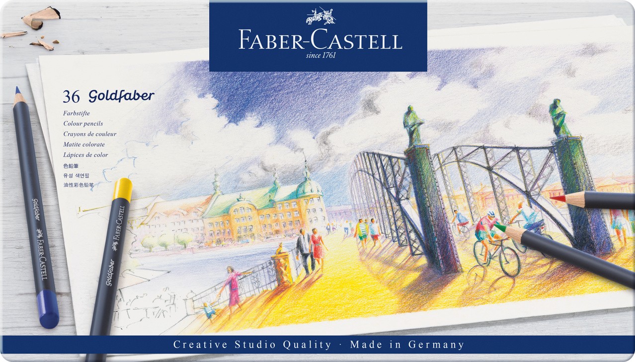 Produktbild: Faber-Castell Farbstifte Goldfaber, 36er Set Metalletui