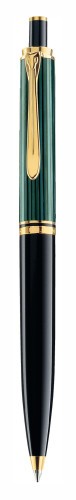 Produktbild: Pelikan Kugelschreiber Souverän® K400, 24-Karat vergoldete Zierelemente, Druckmechanik, Schwarz-Grün