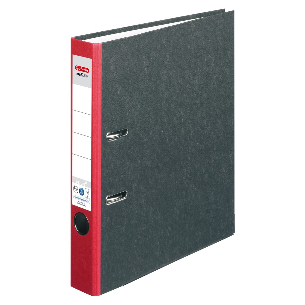 Produktbild: Herlitz Ordner maX.file nature A4 5cm rot