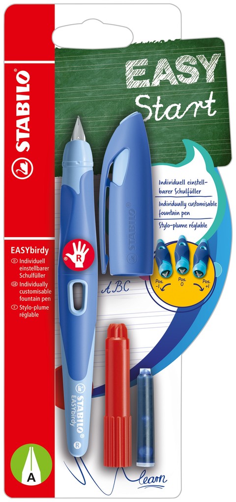 Produktbild: STABILO Füller EASYbirdy pastel Feder A blau/hellblau für Rechtshänder