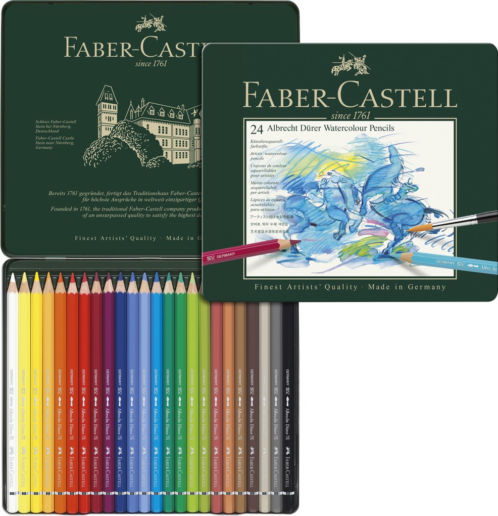 Produktbild: Faber-Castell Aquarellstifte Albrecht Dürer, 24er Set Metalletui
