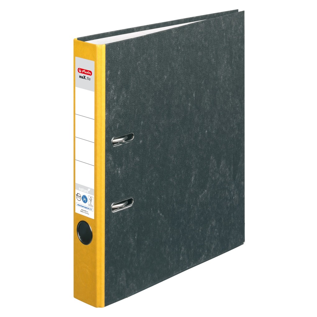 Produktbild: Herlitz Ordner maX.file nature A4 5cm gelb