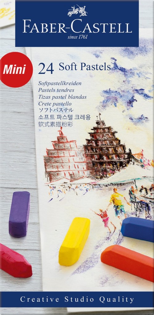 Produktbild: Faber-Castell Softpastellkreiden Mini, 24er Set Etui