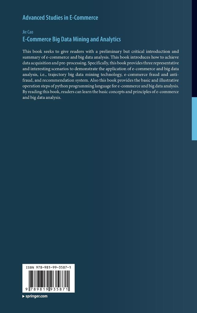 Weitere Ansicht: E-Commerce Big Data Mining and Analytics | Jie Cao