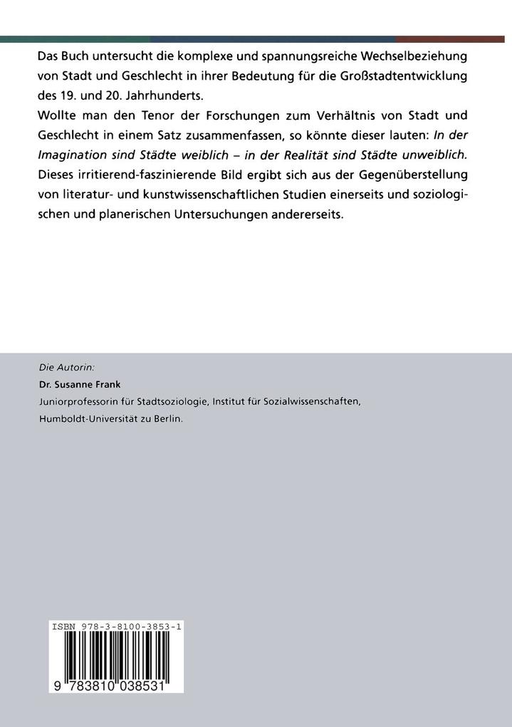 Weitere Ansicht: Stadtplanung im Geschlechterkampf | Susanne Frank