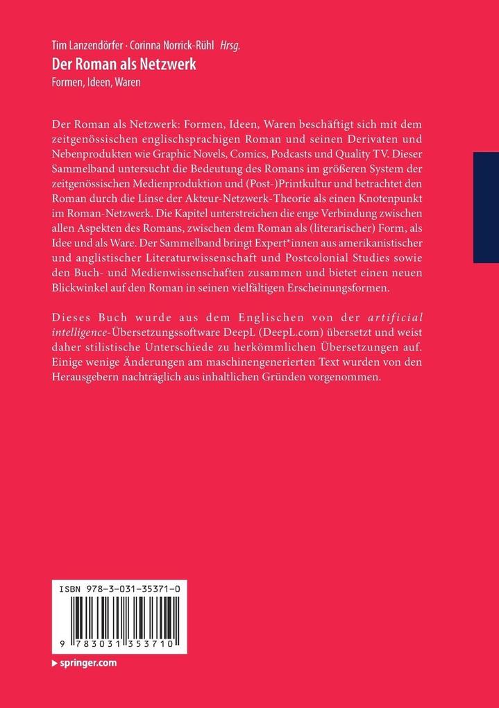 Weitere Ansicht: Der Roman als Netzwerk