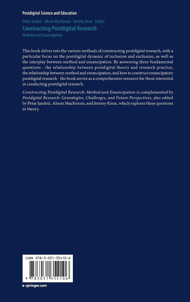 Weitere Ansicht: Constructing Postdigital Research