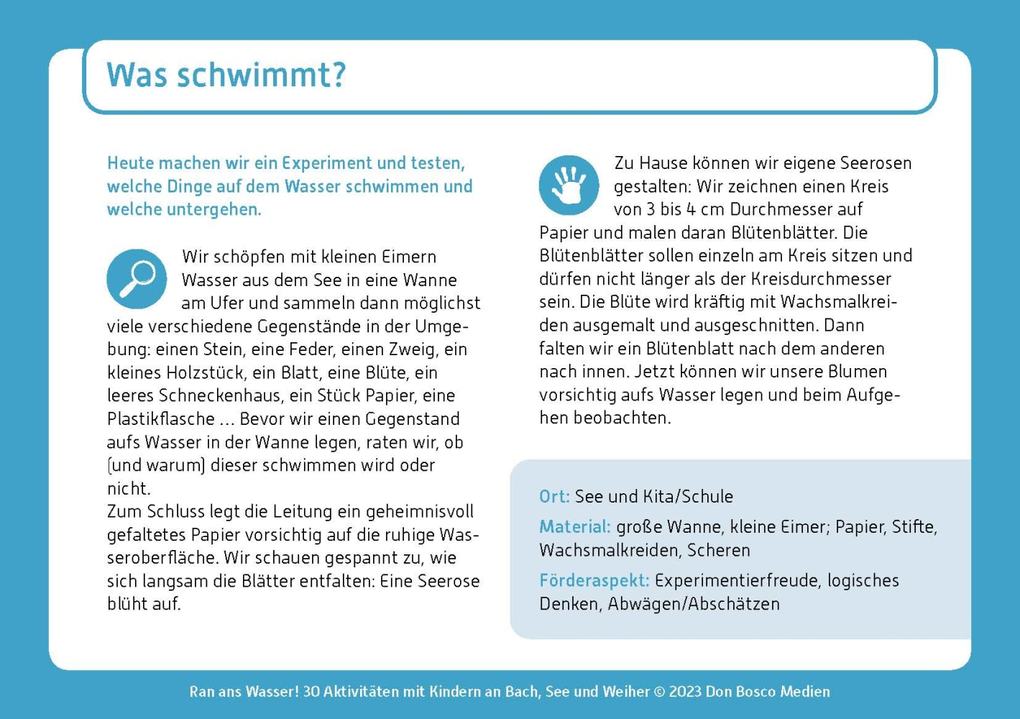 Weitere Ansicht: Ran ans Wasser! | Monika Bezdek, Petra Bezdek