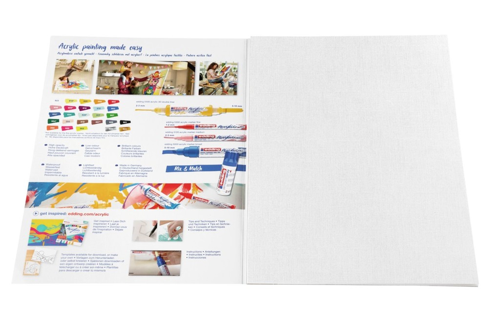 Weitere Ansicht: edding 30010 Acryl- und Ölmalblock A3 10 Blatt weiß