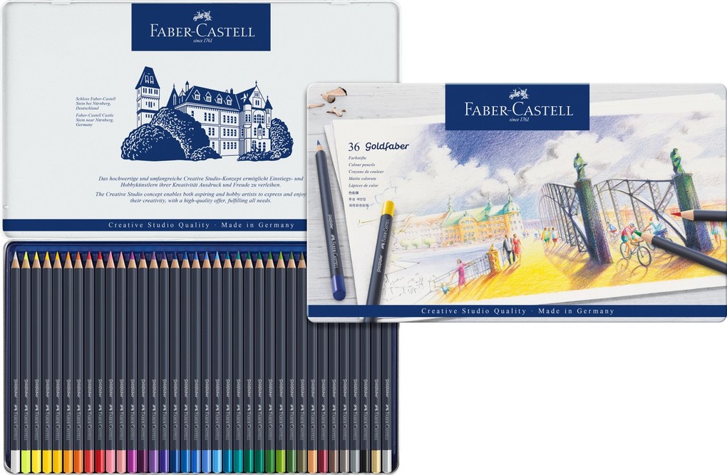 Weitere Ansicht: Faber-Castell Farbstifte Goldfaber, 36er Set Metalletui