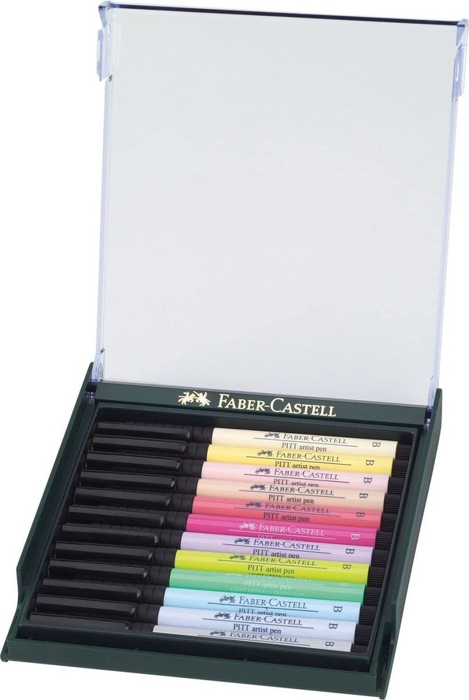 Weitere Ansicht: Faber-Castell Tuschestift PITT Artist Pen Brush 12er Set Pastell