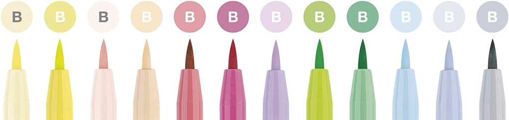 Weitere Ansicht: Faber-Castell Tuschestift PITT Artist Pen Brush 12er Set Pastell