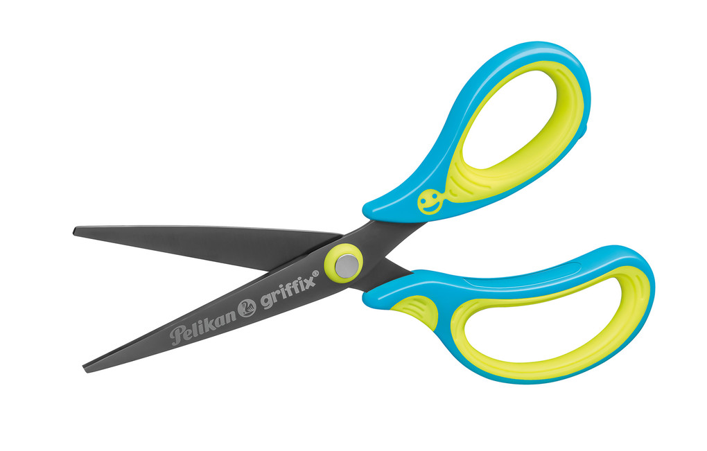 Weitere Ansicht: Pelikan Schere griffix Schule, Neon Fresh Blue, Rechtshänder, Spitz 15cm