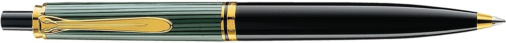 Weitere Ansicht: Pelikan Kugelschreiber Souverän® K400, 24-Karat vergoldete Zierelemente, Druckmechanik, Schwarz-Grün