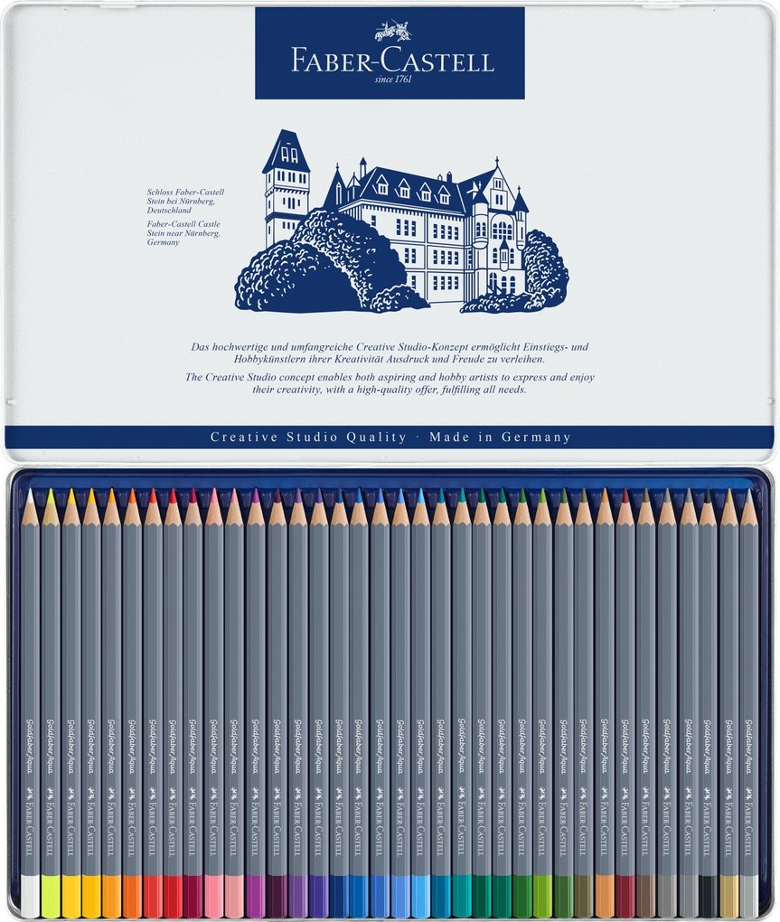 Weitere Ansicht: Faber-Castell Aquarellstifte Goldfaber Aqua, 36er Set Metalletui