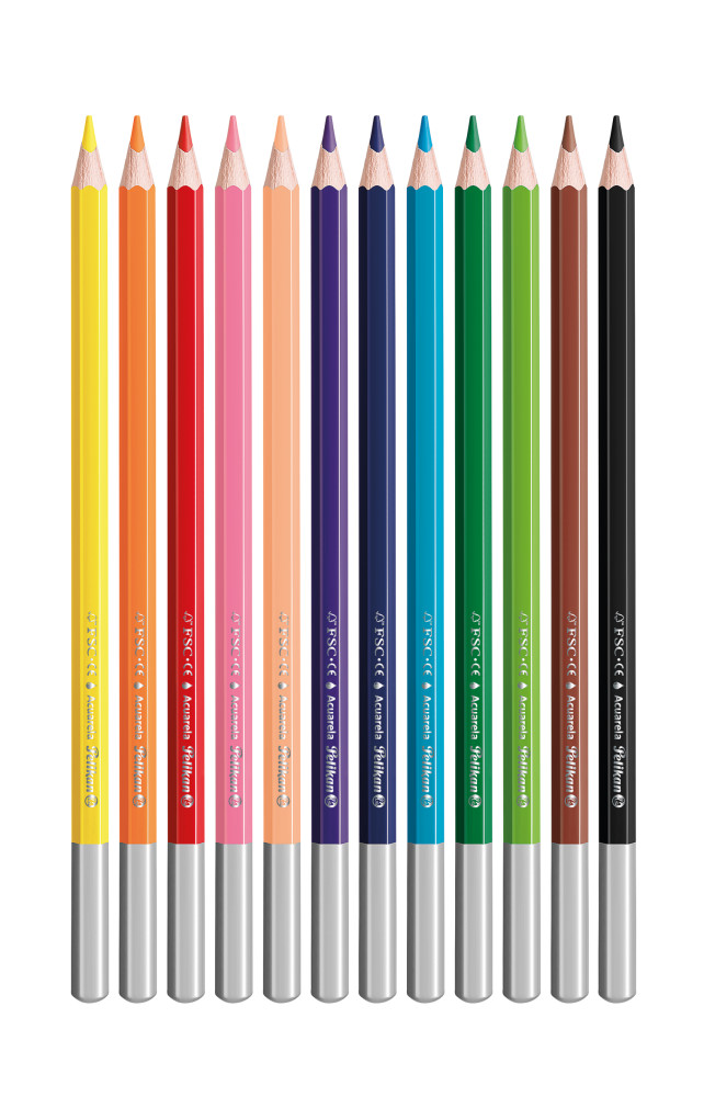 Weitere Ansicht: Pelikan 700672 - Aquarell Buntstifte Standard, 12 Stifte