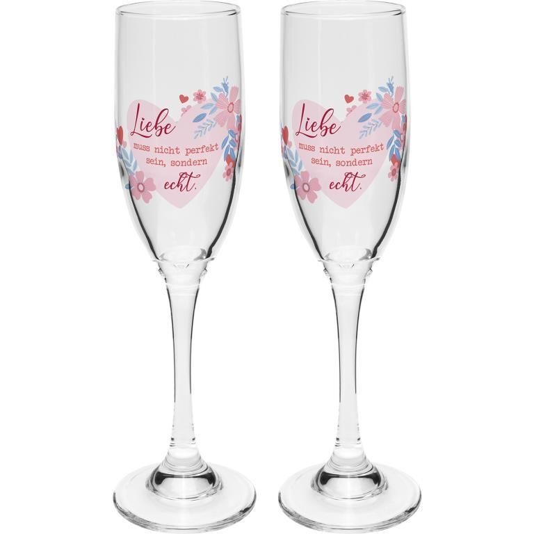 Produktbild: Sektglas Set Motiv "ECHT"