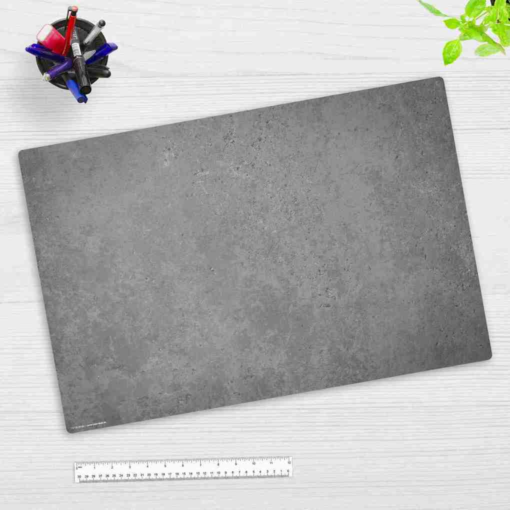 Produktbild: Cover-your-desk Schreibtischunterlage für Kinder und Erwachsene Betonoptik dunkel, aus hochwertigem Vinyl , 60 x 40 cm