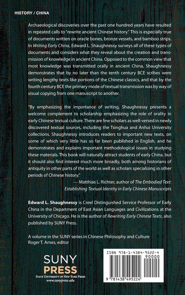 Weitere Ansicht: Writing Early China | Edward L. Shaughnessy