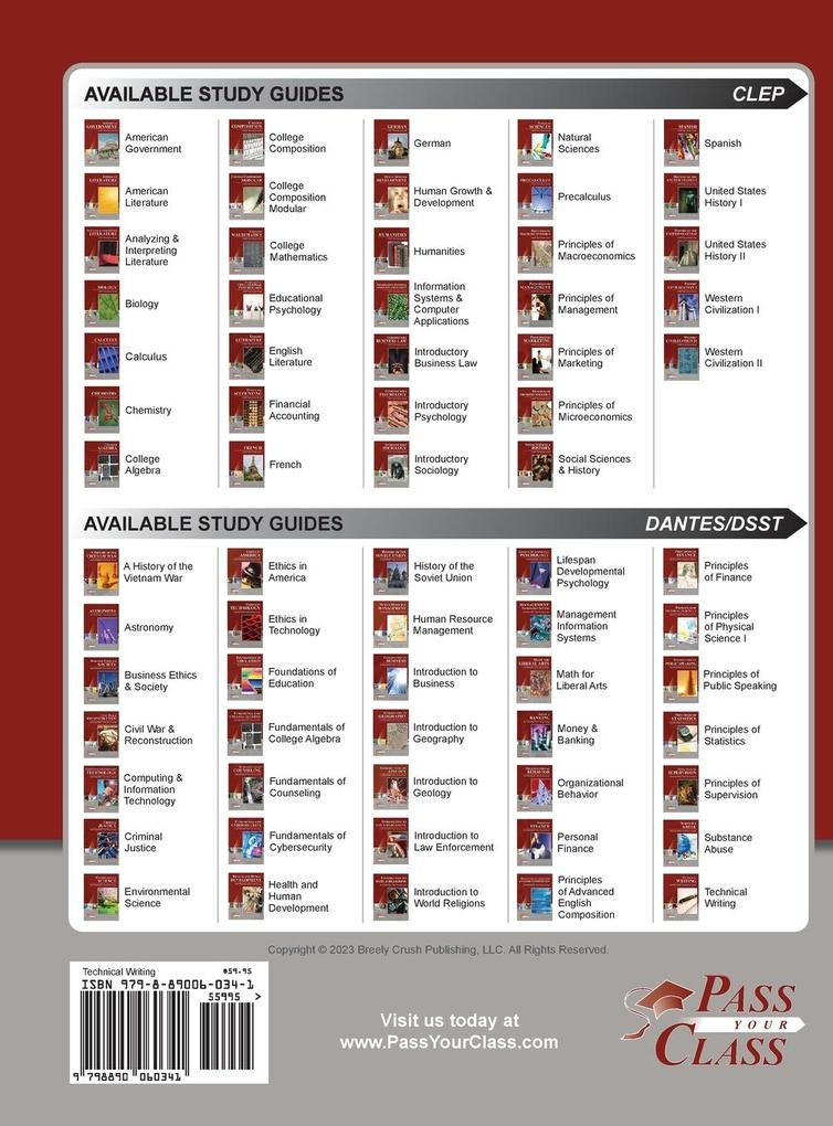 Weitere Ansicht: Technical Writing DANTES / DSST Test Study Guide | Passyourclass