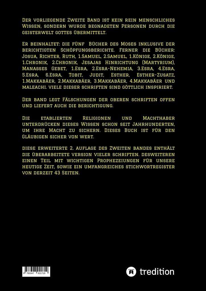 Weitere Ansicht: 2. Auflage 2. Band von Neuaufbau der Urbibel | Johannes Greber, Martin Luther